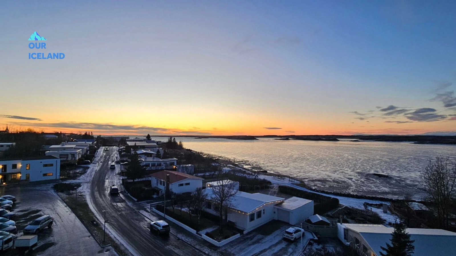 Aerial view of Borgarnes