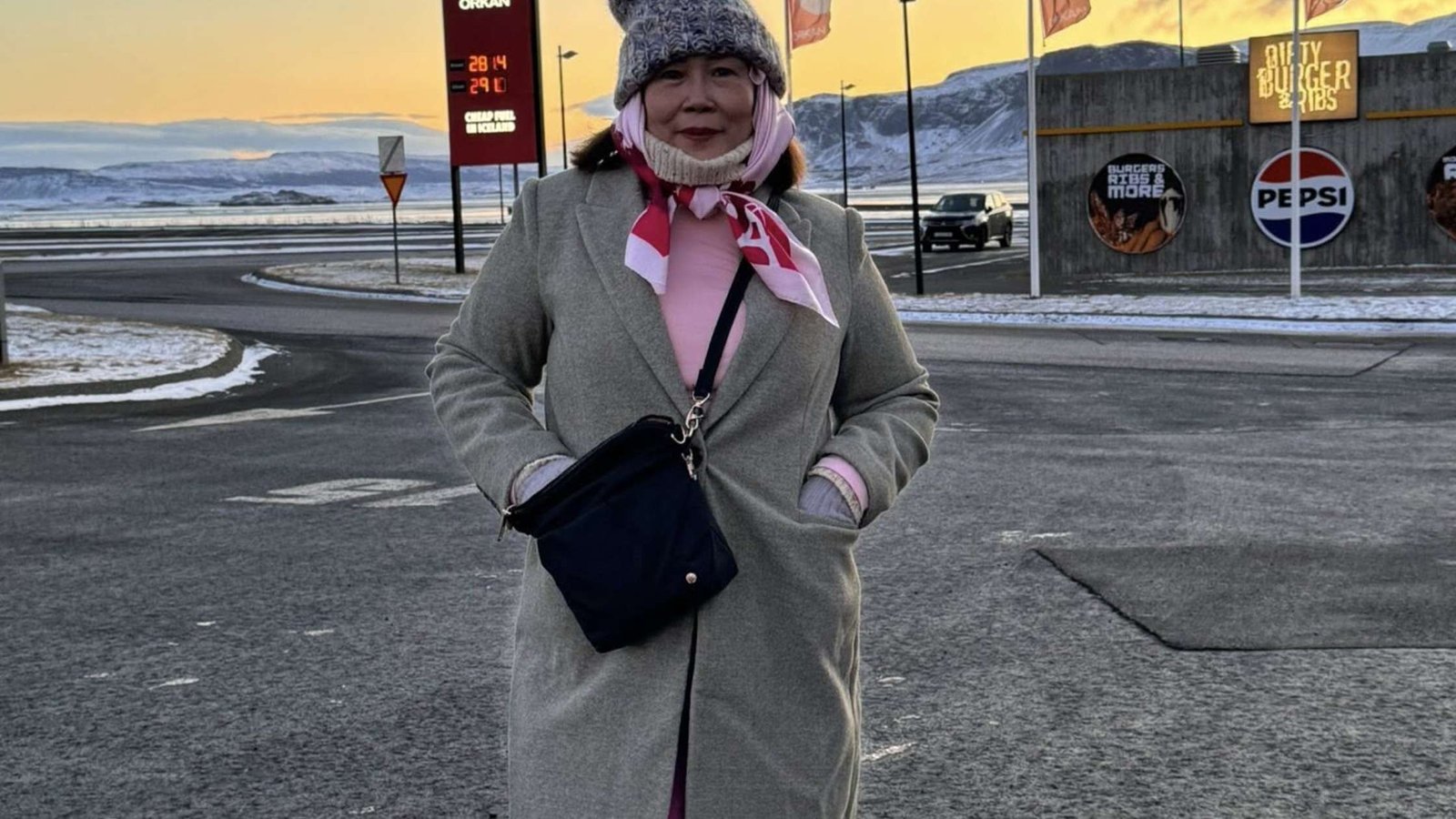 Tourist at Borgarnes